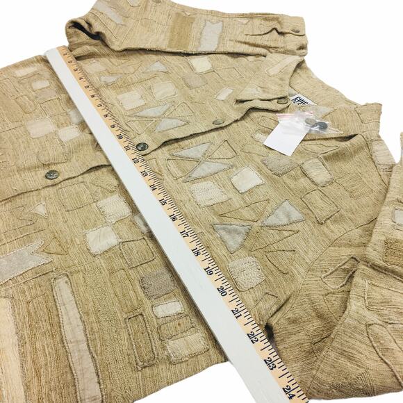 Chico's Sierra Patchwork Silk Cotton Women's Jacket Size XL - Picture 3 of 8